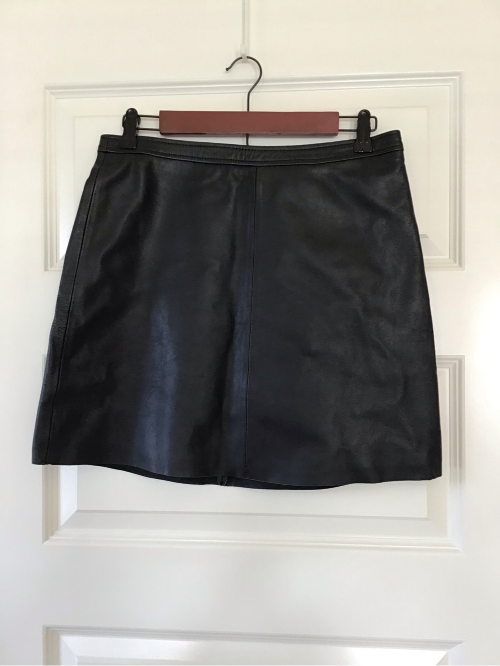 Women's Black Leather Mini Skirt